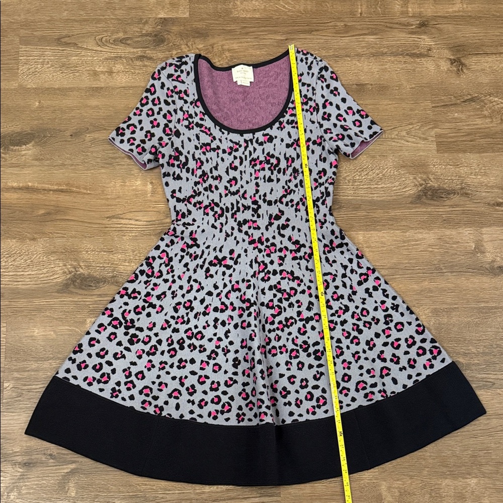 Kate Spade Cyber leopard & cheetah print sweater dress